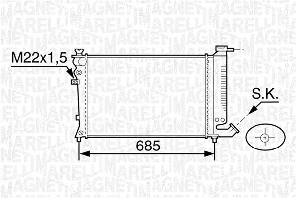 MAGNETI MARELLI Jäähdytin,moottorin jäähdytys 350213119100